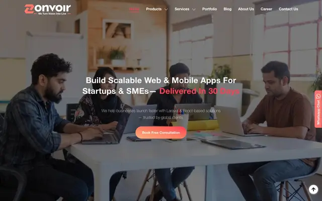 Zonvoir Technologies Pvt Ltd website