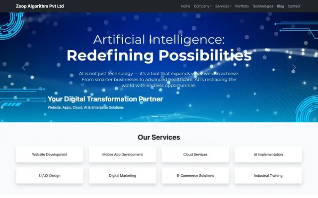 ZOOP ALGORITHM PRIVATE LIMITED website