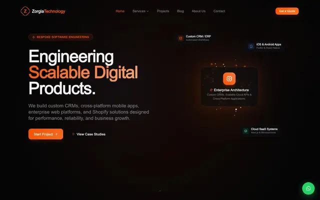 Zorgia Technology website