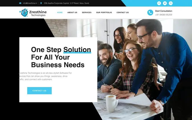 Zresthine Technologies website