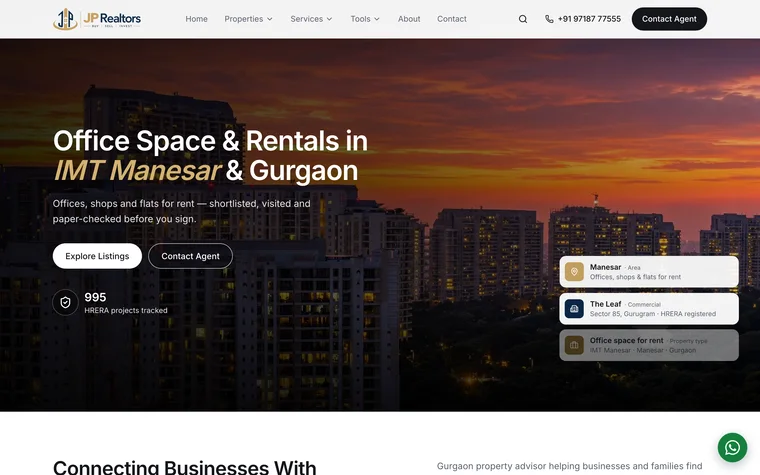 JP Realtors website