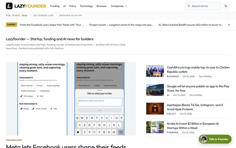Lazy Founder website
